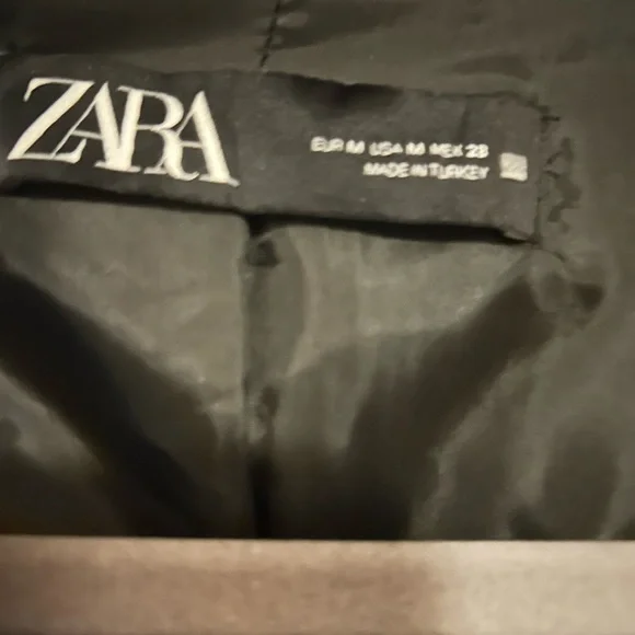 Zara hard to find rare black and white plaid 2 piece pants suit size medium - Picture 11 of 11